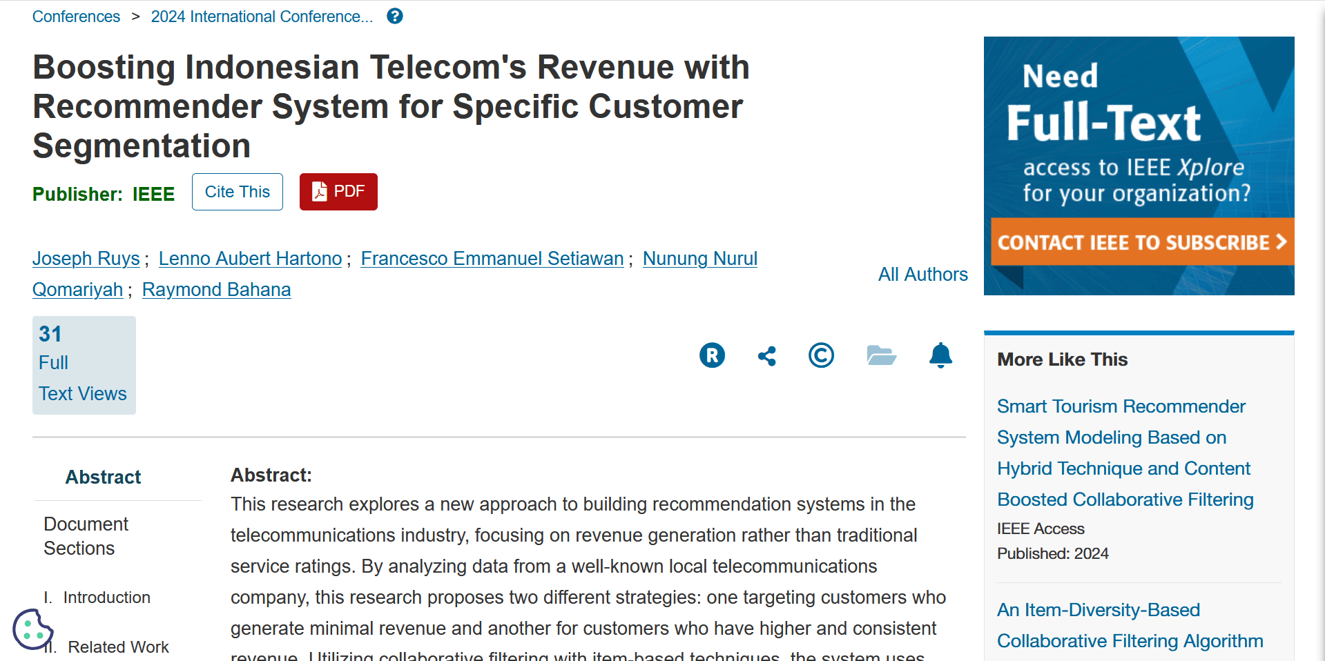 TelcoRec — telecom recommender at scale